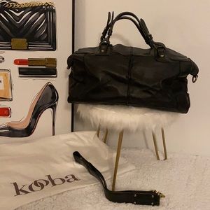 Black leather kooba handbag